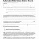 Free Dental Records Release Form Template
