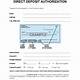 Free Direct Deposit Authorization Form Template