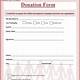 Free Donation Form Template