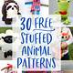 Free Easy Stuffed Animal Patterns