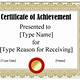 Free Editable Certificate Of Achievement Template Word