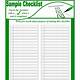 Free Editable Checklist Template Word
