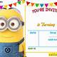 Free Editable Minion Birthday Invitations