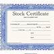Free Editable Stock Certificate Template