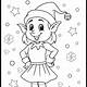 Free Elf Coloring Pages