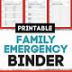 Free Emergency Binder Printables