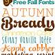 Free Fall Fonts