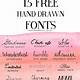 Free Fonts Hand Drawn