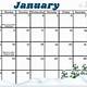 Free January Calendar