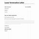 Free Lease Termination Template
