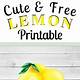 Free Lemon Printables