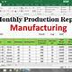 Free Manufacturing Excel Templates