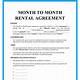 Free Month To Month Rental Agreement Template Word