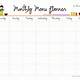 Free Monthly Meal Planner Template