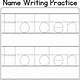 Free Name Tracing Template