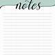 Free Note Template