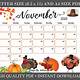 Free November Calendar