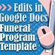 Free Obituary Template Google Docs
