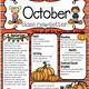 Free October Newsletter Template