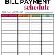 Free Online Bill Calendar