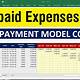 Free Prepaid Expense Schedule Excel Template