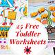 Free Printable Activities For Toddlers