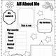 Free Printable All About Me