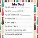 Free Printable All About My Dad Printable