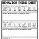 Free Printable Behavior Reflection Sheets