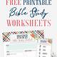 Free Printable Bible Study Guide For Beginners