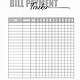 Free Printable Bill Payment Tracker