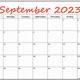 Free Printable Calendar For September