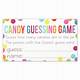 Free Printable Candy Guessing Game