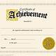 Free Printable Certificate Of Achievement