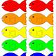 Free Printable Colored Fish Template