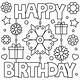 Free Printable Coloring Birthday Cards