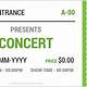 Free Printable Concert Ticket Template