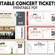 Free Printable Concert Tickets