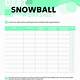 Free Printable Debt Snowball