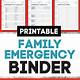 Free Printable Emergency Binder Printables