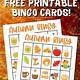 Free Printable Fall Bingo Printable