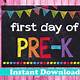 Free Printable First Day Of Prek Sign