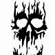 Free Printable Flaming Skull Pumpkin Stencil