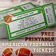 Free Printable Football Ticket Template