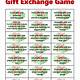 Free Printable Gift Exchange Games