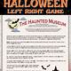 Free Printable Halloween Left Right Game