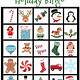 Free Printable Holiday Bingo