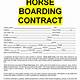 Free Printable Horse Boarding Contract