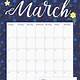 Free Printable March Calendar