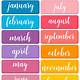 Free Printable Months Of The Year Labels